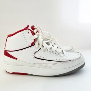 Nike Air Jordan 2 Retro High Chicago 395718-102 White Shoes Youth Size US 6.5Y